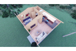 Ballinasloe Log Cabin 5.8m x 5m FULLY BUILT - 1 Bed